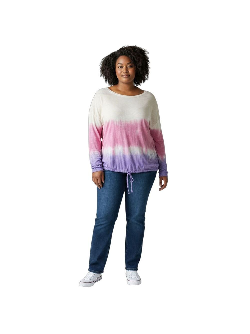 Torrid Classic Fit Tie-Dye Ombre Long Sleeve Top Size 2 (2X)